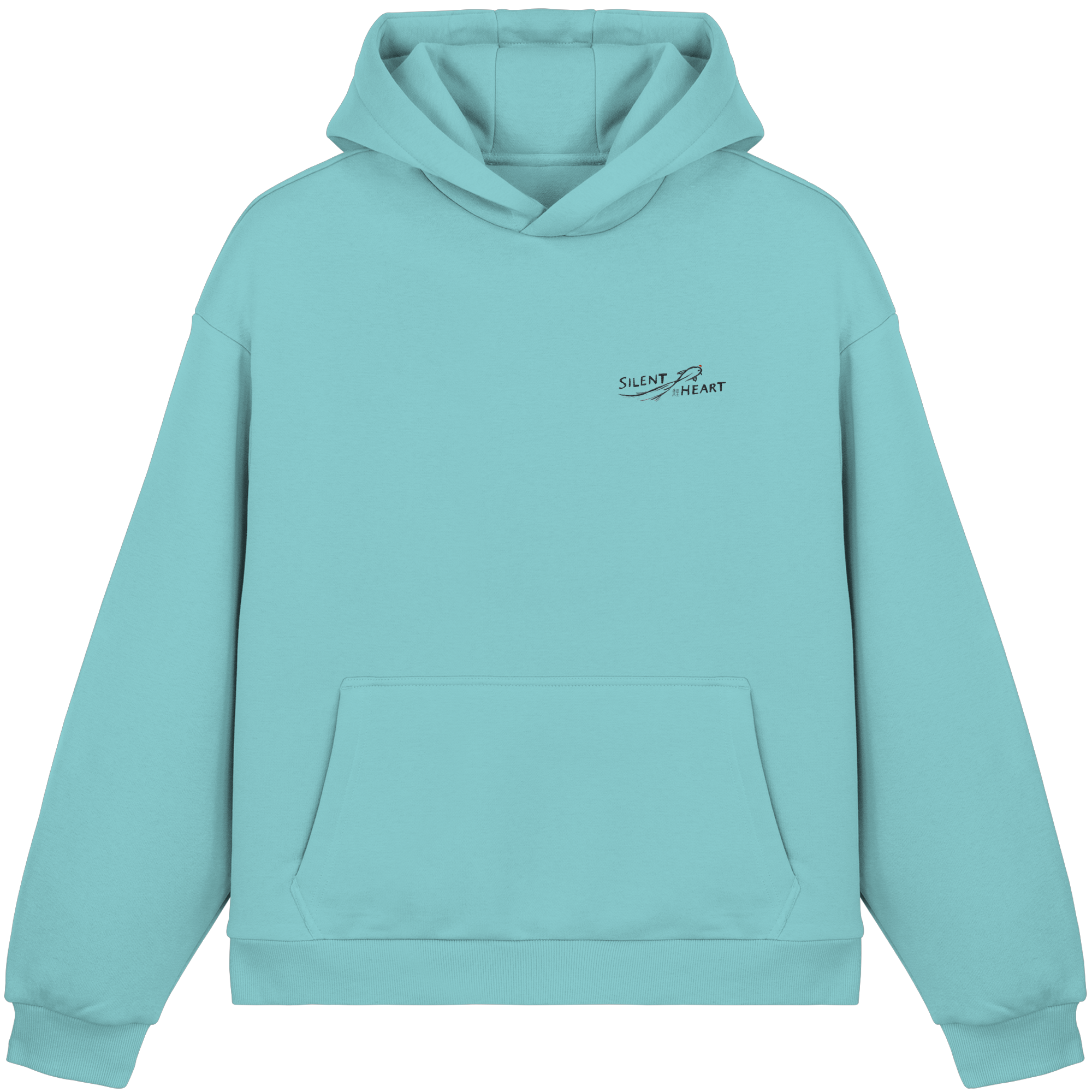 Minimal Japanese Streetwear Hoodie – Silent Heart Oversized Hoodie | Konbini Echo