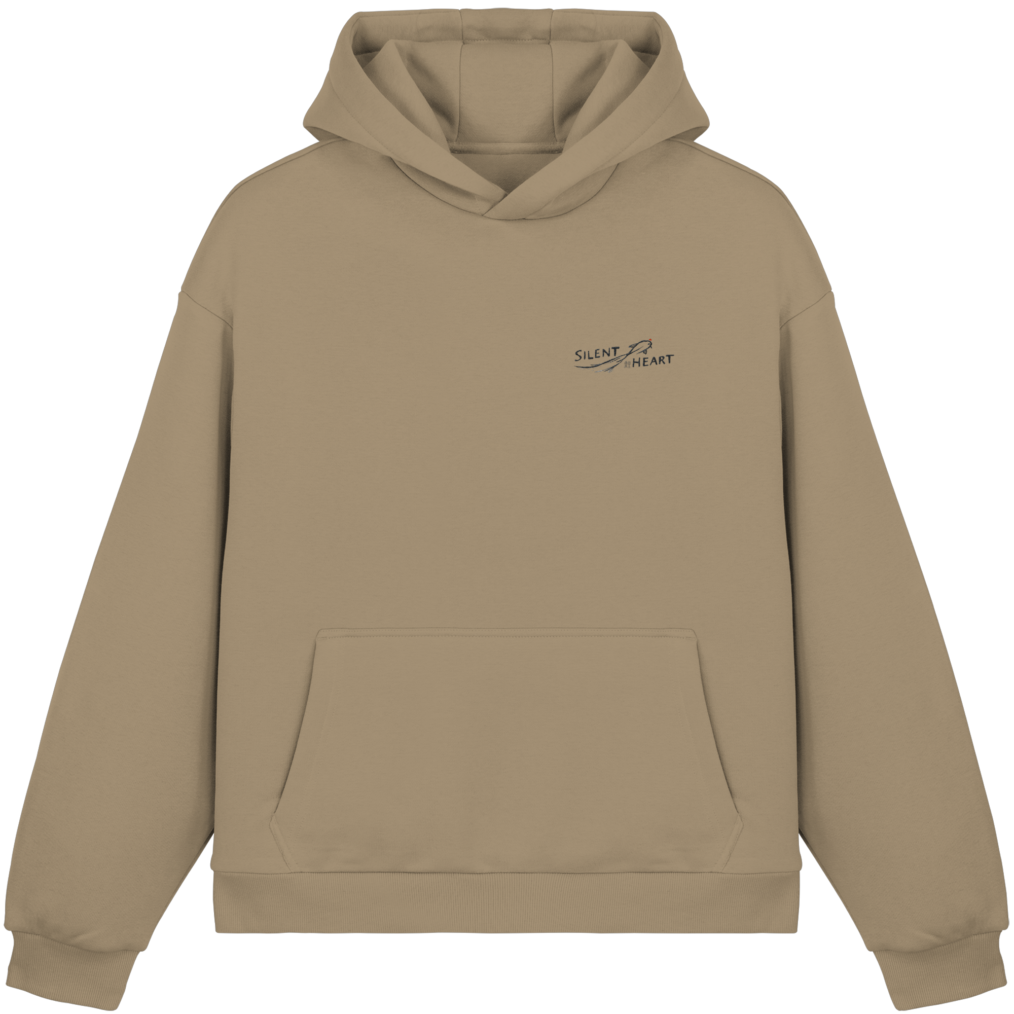 Minimal Japanese Streetwear Hoodie – Silent Heart Oversized Hoodie | Konbini Echo