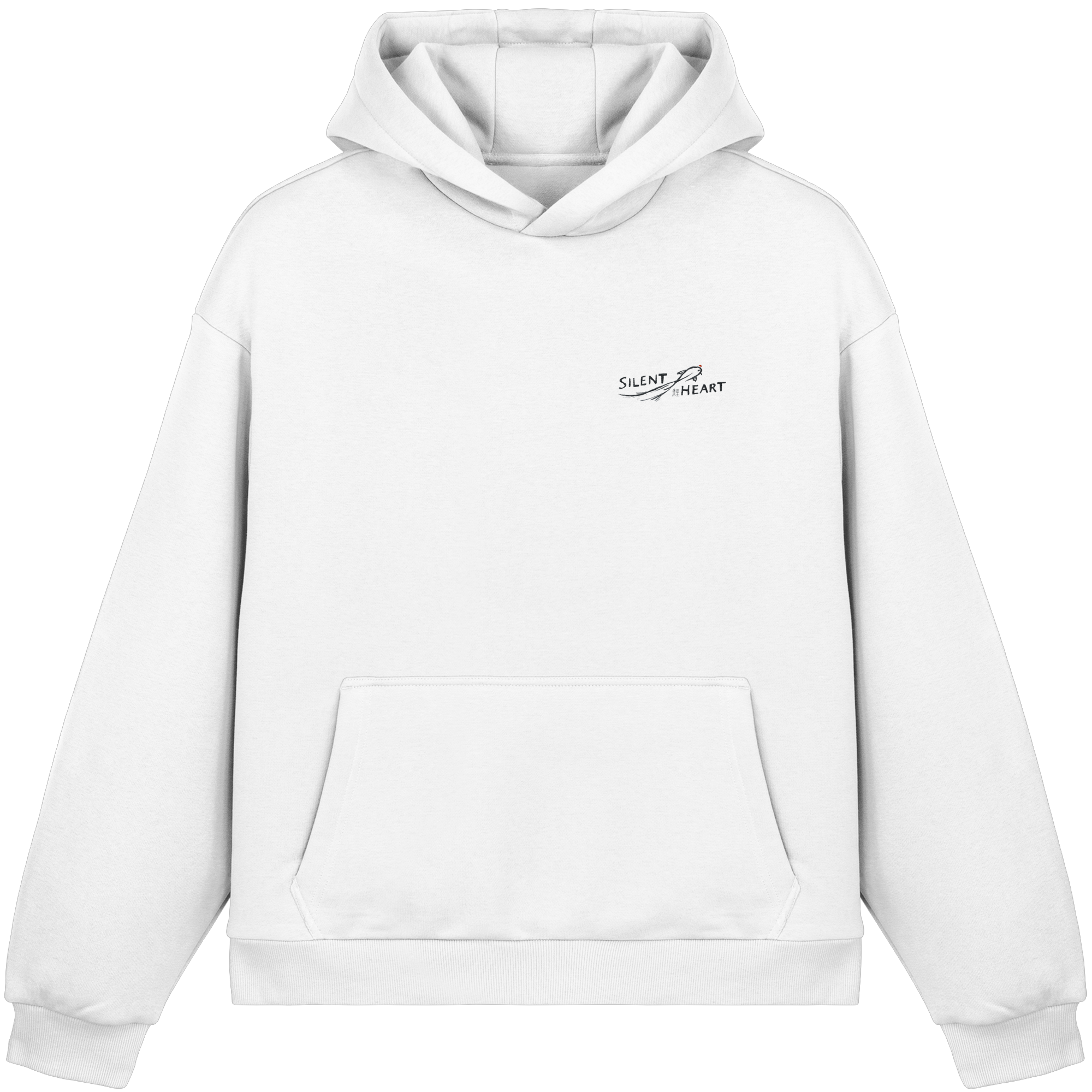 Minimal Japanese Streetwear Hoodie – Silent Heart Oversized Hoodie | Konbini Echo