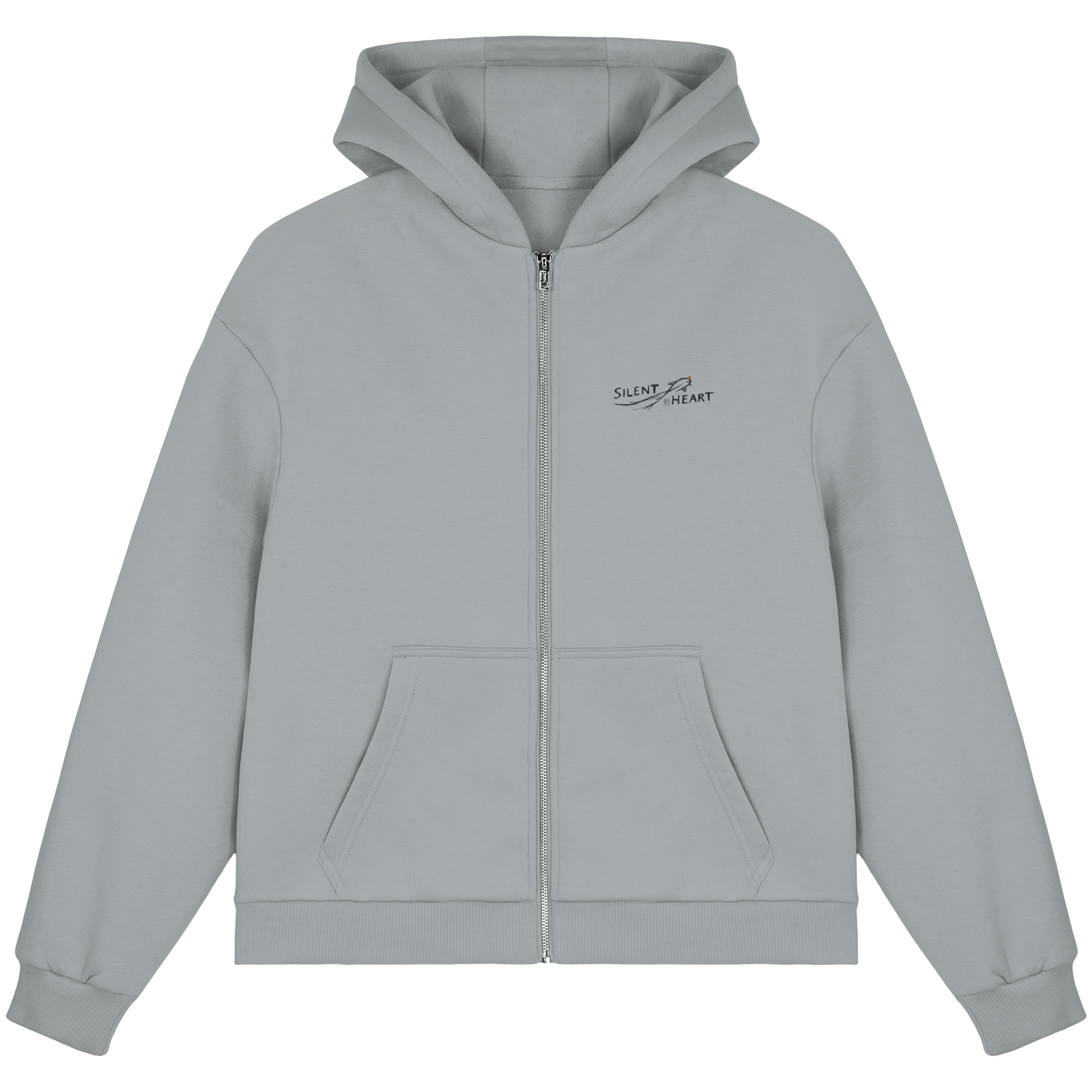 Silent Heart Zip Hoodie – Japanese Streetwear