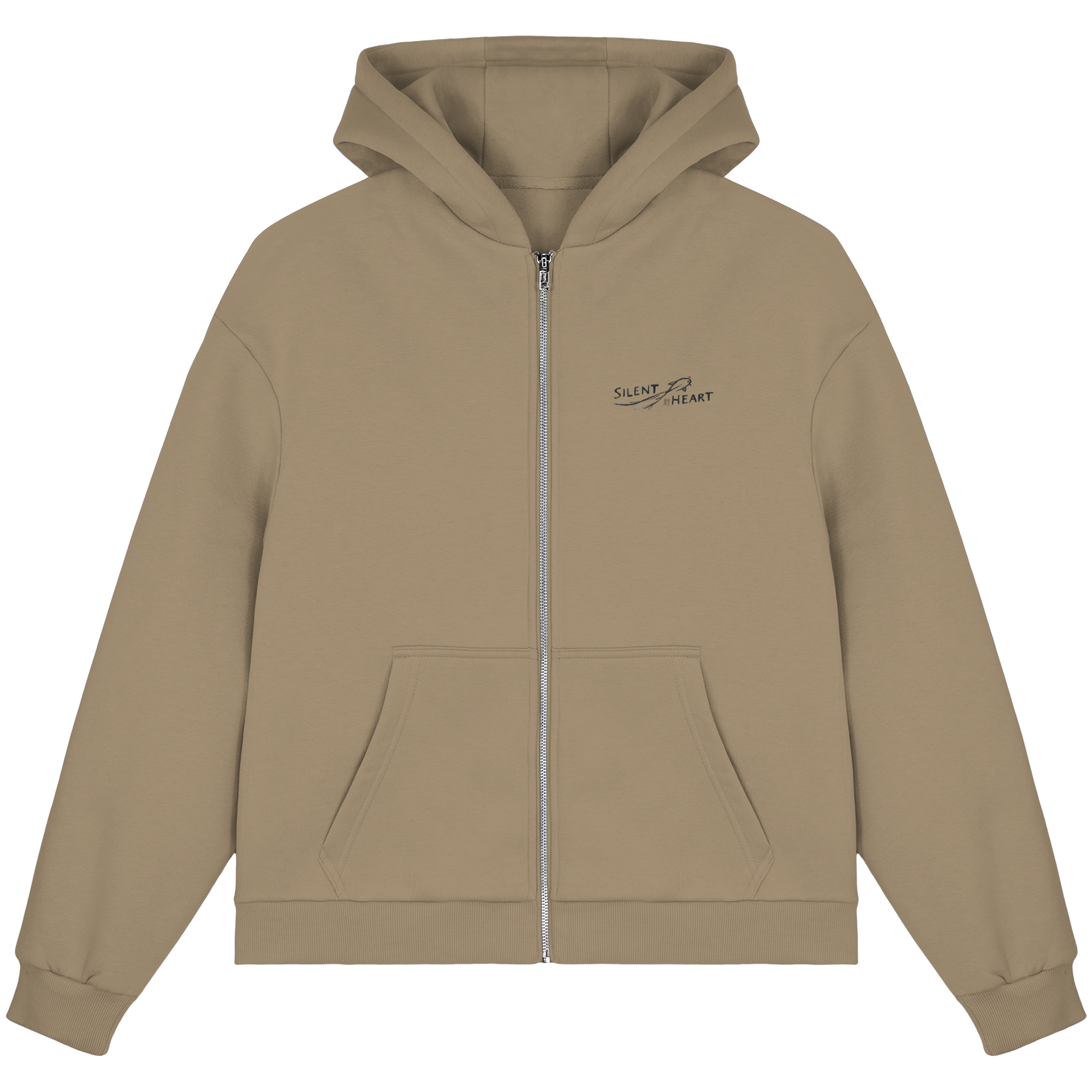 Silent Heart Zip Hoodie – Japanese Streetwear