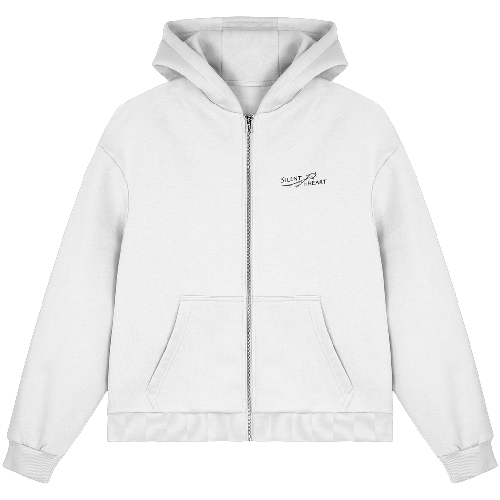 Silent Heart Zip Hoodie – Japanese Streetwear