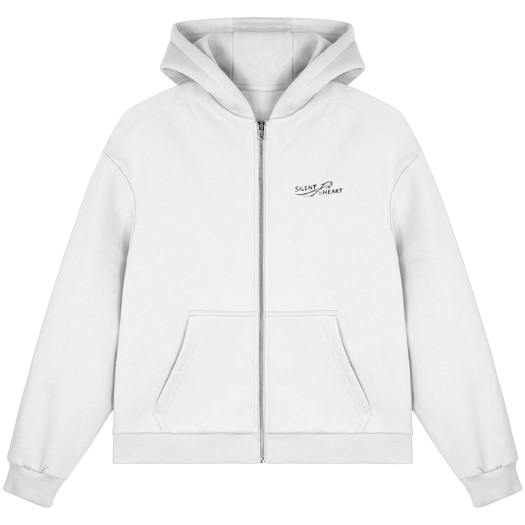 Silent Heart Zip Hoodie – Japanese Streetwear