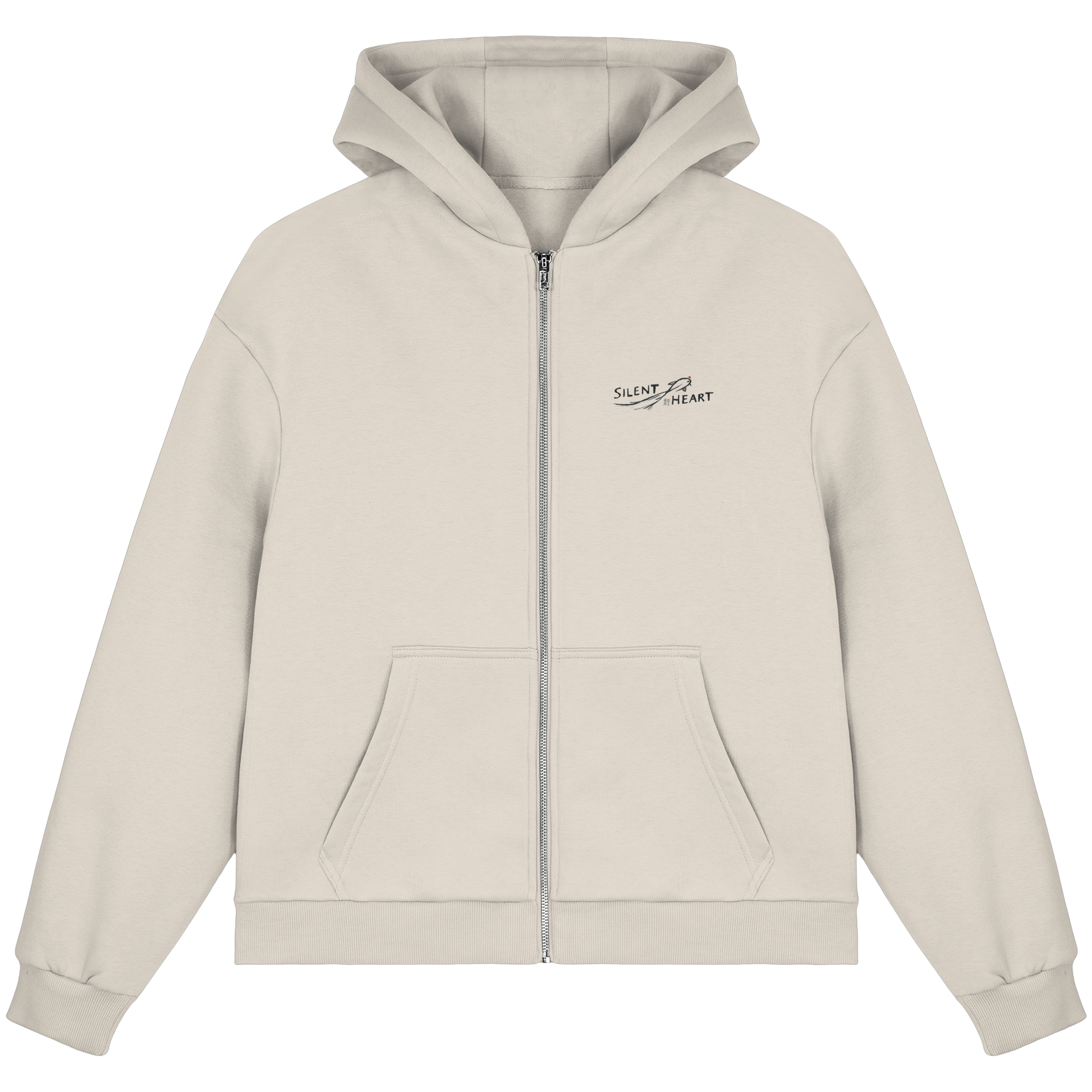 Silent Heart Zip Hoodie – Japanese Streetwear
