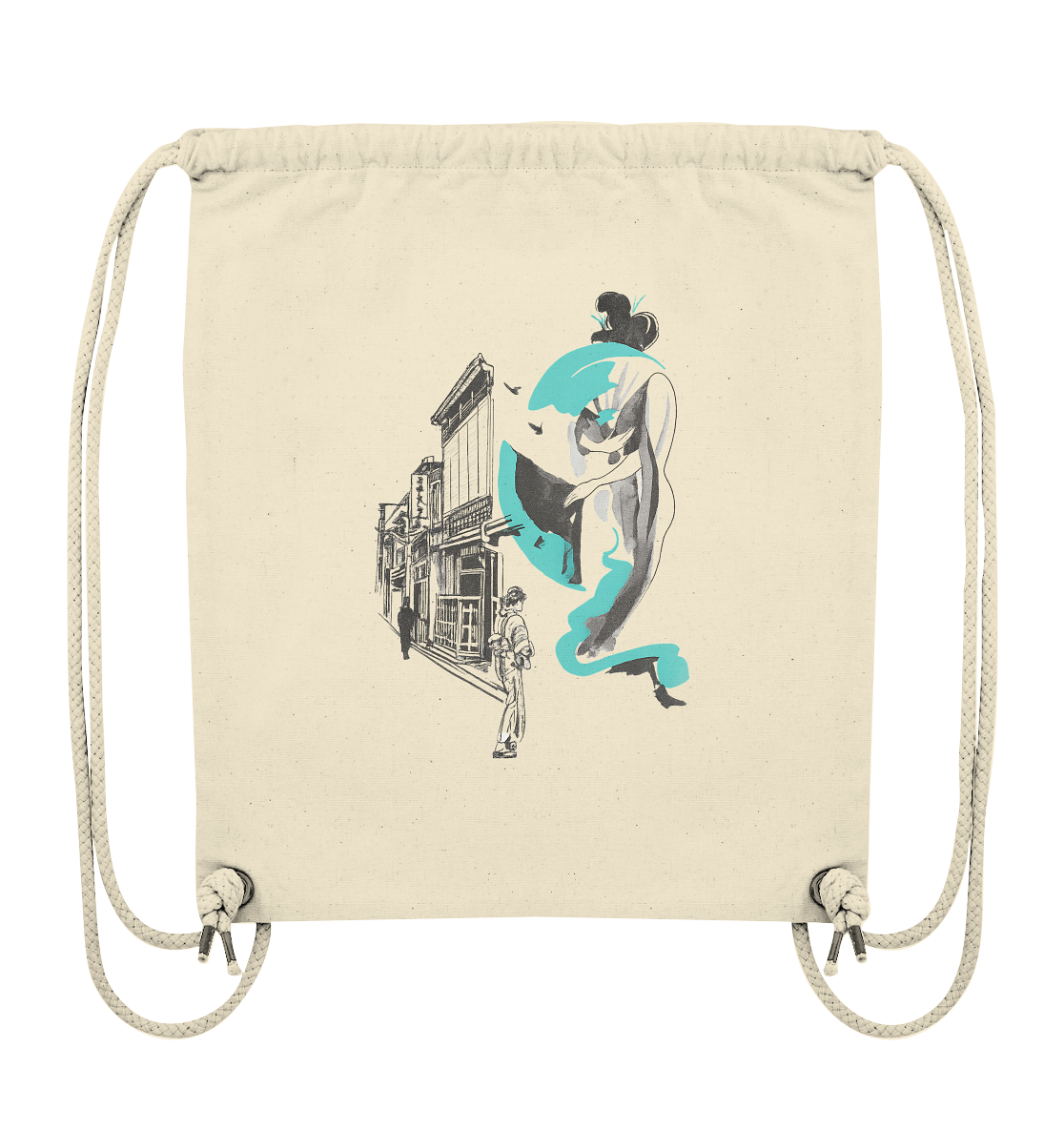 Echo of Kyoto - Getragene Erinnerung Drawstring Bag