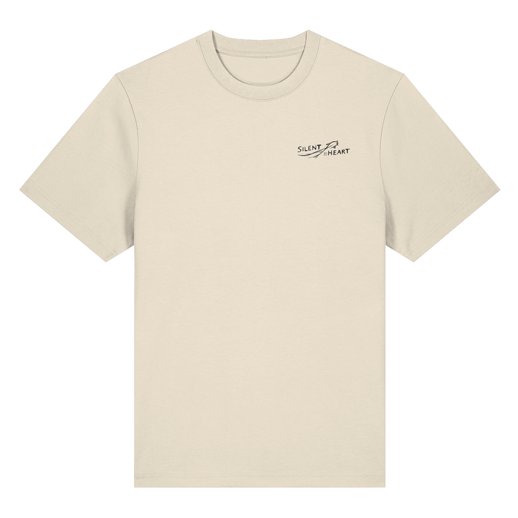 Minimal Japanese Streetwear T-Shirt – Silent Heart Oversized Tee | Konbini Echo