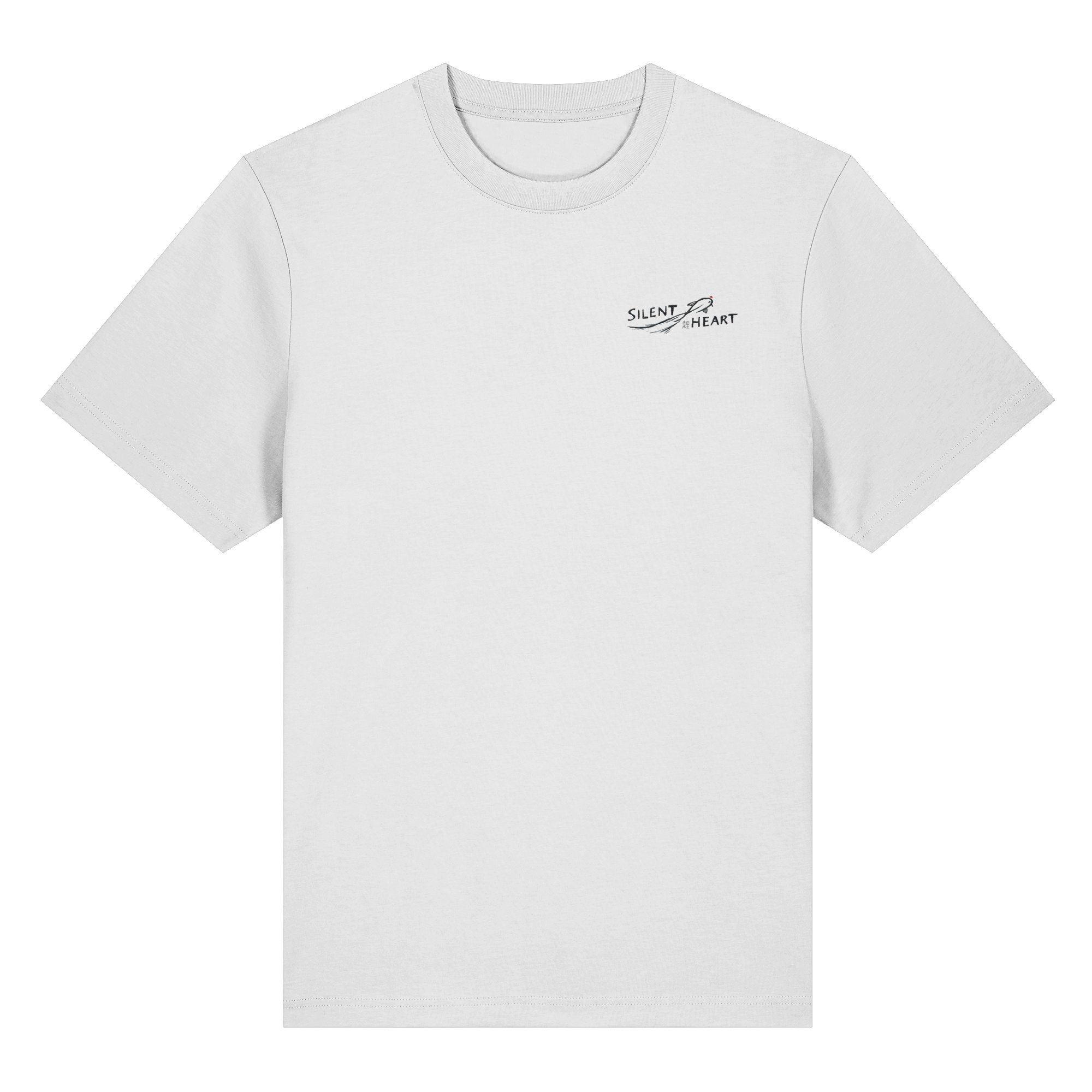 Minimal Japanese Streetwear T-Shirt – Silent Heart Oversized Tee | Konbini Echo