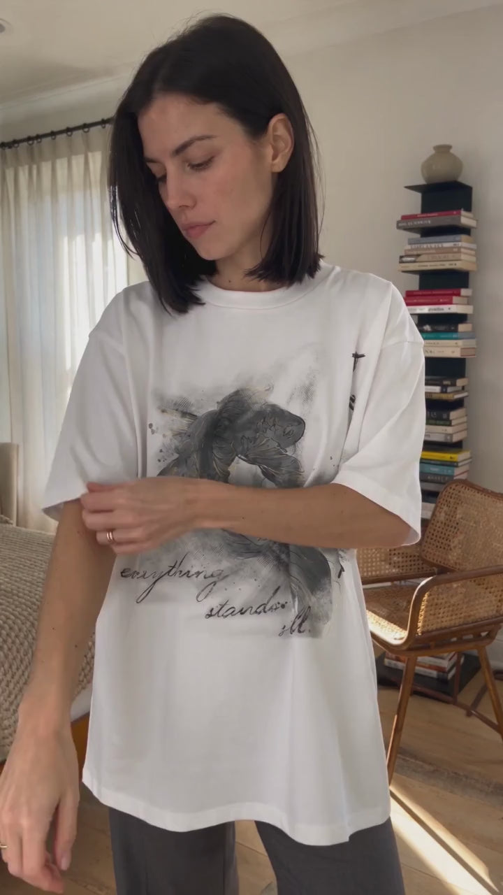 Silent Current Organic Heavyweight Tee – White